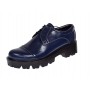 Pantofi dama casual din piele naturala platforme inalte Bleumarin - P11BLM